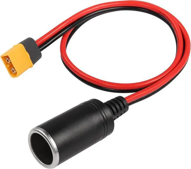Alt view image 3 of 7 - Car Cigarette Lighter Female to XT60 Male, 14AWG Cigarette Lighter Cable, for Car Inverter Tire Inflator Air Pump (0.5M Male)