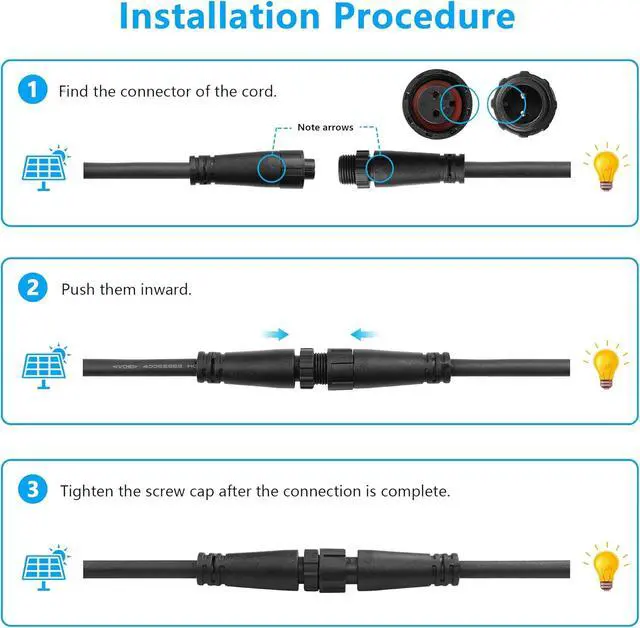 Alt view image 4 of 7 - Small Size 2 Wire Waterproof Connector Y Splitter Cable M12 2 Pin Electrical 1 Male to 2 Female Extension Cable 18AWG IP68, for Indoor/Outdoor LED Strip Lights,50CM(1 Male to 2 Female)
