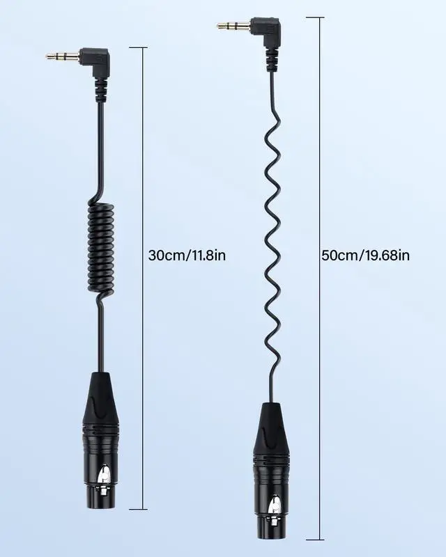 Alt view image 5 of 7 - 3.5mm Stereo Mini Jack to XLR Male Microphone Cable Mini Jack Aux Audio Cable 1/8 Inch Gold Plated to Mono XLR Male for Mobile Phone, Laptop-0.5M (3 Pin Female)