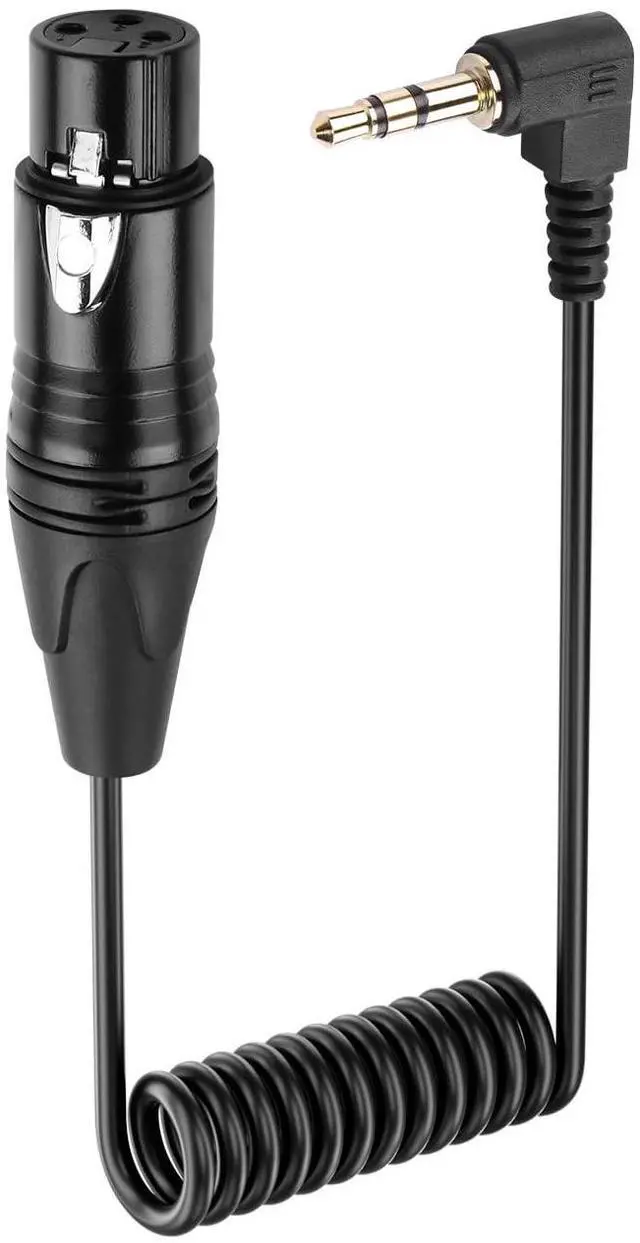 Main image of 3.5mm Stereo Mini Jack to XLR Male Microphone Cable Mini Jack Aux Audio Cable 1/8 Inch Gold Plated to Mono XLR Male for Mobile Phone, Laptop-0.5M (3 Pin Female)