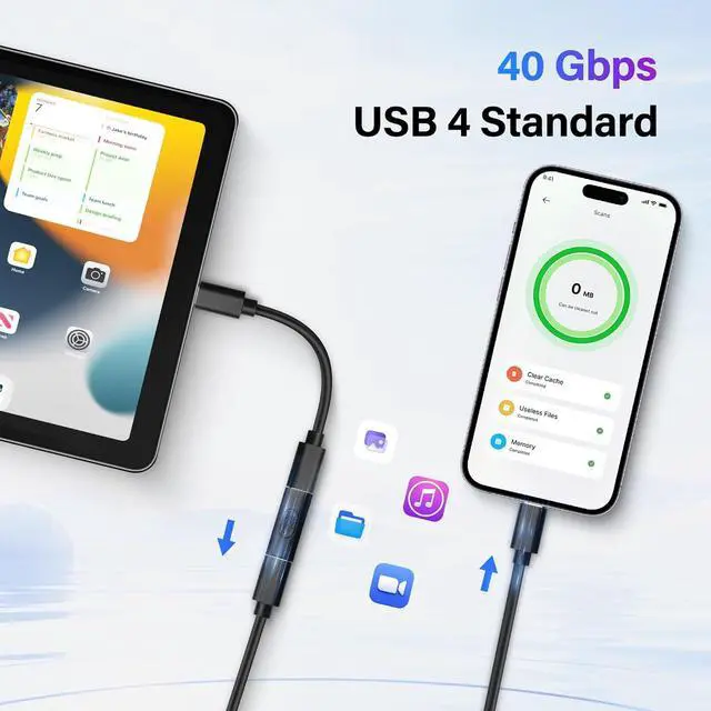 Alt view image 5 of 6 - 90 Degree USB C 240W Angle Adapter (C-F)