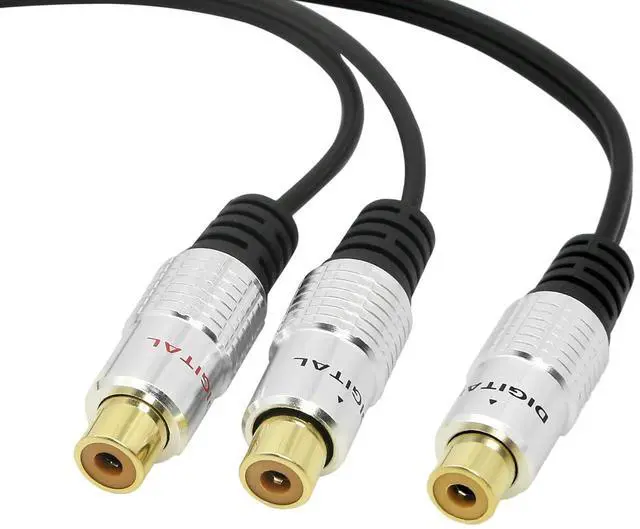 Main image of Aluminium Alloy RCA Y-Splitter, Single to Dual RCA Digital Coaxial Splitter, Gold Plated Adapter Audio Cable