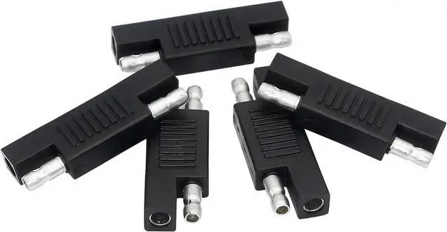 Alt view image 2 of 6 - 5 Pcak SAE Polarity Reverse Adapter Quick Disconnect Extension Cable Plugs for Solar Panel Battery Power Charger(SAE)