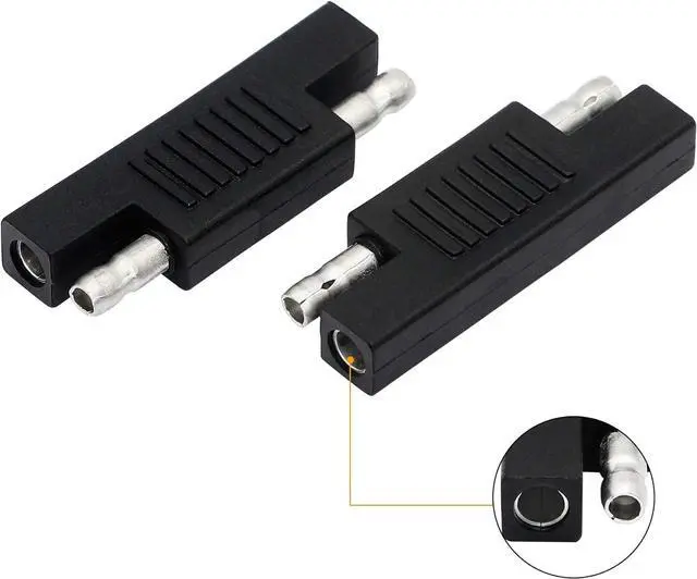 Alt view image 3 of 6 - 5 Pcak SAE Polarity Reverse Adapter Quick Disconnect Extension Cable Plugs for Solar Panel Battery Power Charger(SAE)