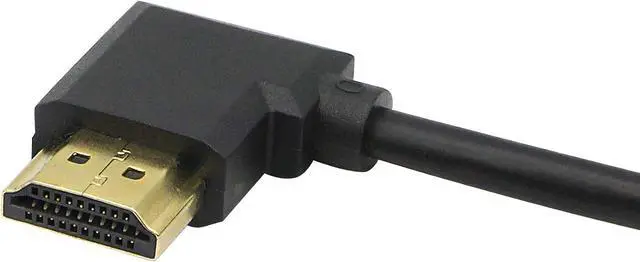 Alt view image 4 of 6 - 90 Angle HDMI Cable Gold Plated High Speed Right & Left Degree HDMI Male to Male Adapter Cable Supports Ethernet, 3D and Audio Return(HDMI R- L,1M)