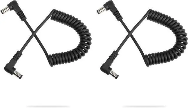 Main image of DC Power Extension Cable DC 5.5MM x 2.5MM 90 Degree Male to Male Plug Cable Right Angle DC5525 Power Adapter Cable for Strip Lihgt,CCTVSecurity Camera,Monitors,etc(2pcs)