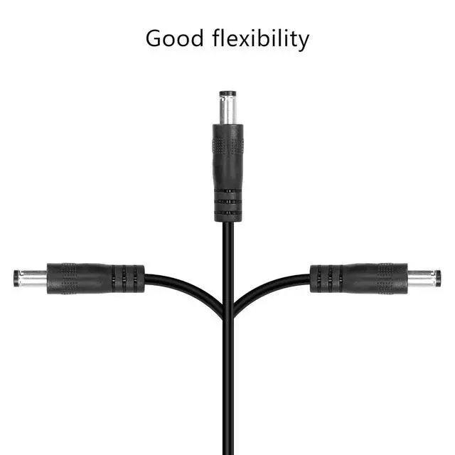 Alt view image 4 of 7 - DC 5.5MM x 2.1MM Male to Male Plug Power Adapter Cable DC Power Coiled Extension Cable for LED Strip,CCTV,Car,Security Camera,Etc(2 Pack)