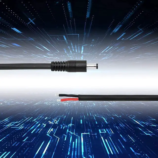 Alt view image 2 of 7 - DC Power Pigtails Cable,3FT DC 5.5MM x 2.1MM Male Plug to Bare Wire Open End Power Wire Supply Repair Cable,16 AWG Barrel Connector Pigtail for CCTV Security Camera,DVR,LED Strip Light Etc-2 Pcs(M)