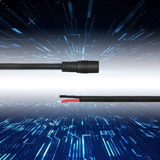 Alt view image 4 of 7 - DC Power Pigtails Cable,3FT DC 5.5MM x 2.1MM Female Plug to Bare Wire Open End Power Wire Supply Repair Cable,16 AWG Barrel Connector Pigtail for CCTV Security Camera,DVR,LED Strip Light Etc-2 Pcs(F)