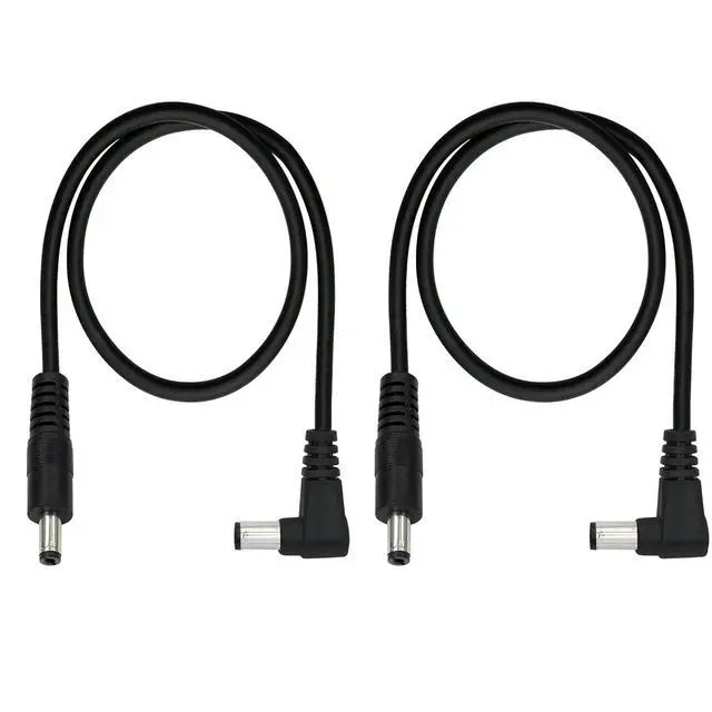 Alt view image 2 of 7 - Right Angle DC to DC Male Power Cable,22AWG DC 5.5MM x 2.1MM Male to 90 Degree DC Male Plug Patch Wire Adapter Extension Cord for Strip Lihgt,CCTV,Car,Monitors,etc(2 Pcs)