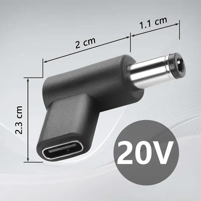 Alt view image 4 of 7 - 2PCS USB C to DC Adapter 5.5 x 2.5 mm Type C Female to Male 20V Converter for Solar Panel, Motorhome, Portable Power Station, RVs, Solar Generator (20V)