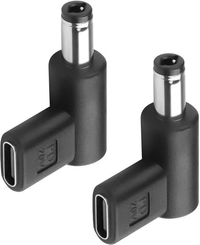 Main image of 2PCS USB C to DC Adapter 5.5 x 2.5 mm Type C Female to Male 20V Converter for Solar Panel, Motorhome, Portable Power Station, RVs, Solar Generator (20V)