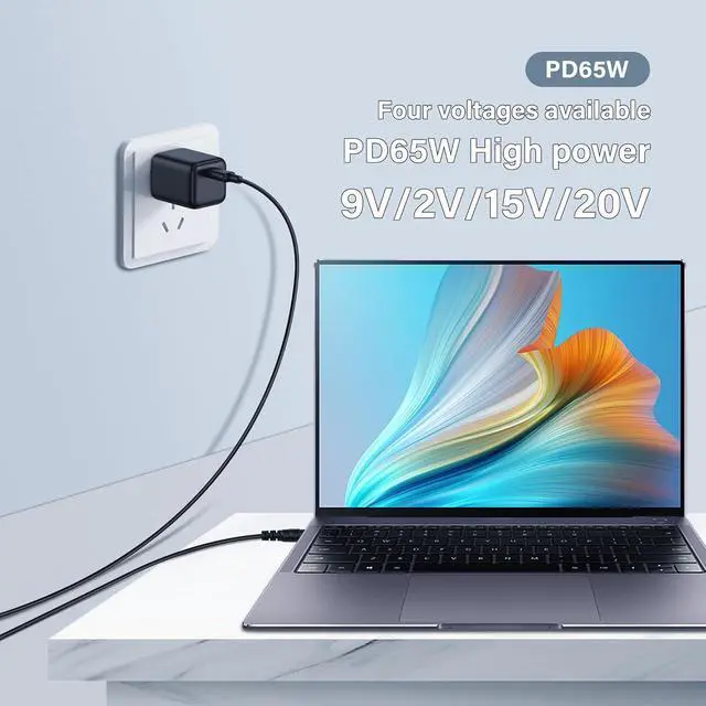 Alt view image 3 of 7 - USB C to DC5521 Power Extension Charge Cable 65W PD USB Type C Input to DC 5.5x2.1mm Output Power Charging Cable, for Router,CCTV,Laptop etc DC Power 12 Volts Device(4.9FT)