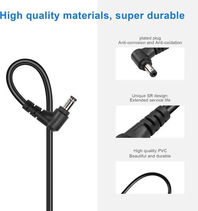 Alt view image 3 of 7 - DC Male to Male Power Extension Cable 18AWG DC 5.5MM x 2.1MM Male to Male 90 Degree Right Angle Plug Power Extension Cord for Strip Lihgt,CCTV,Car,Monitors,etc(2 Pcs) (1m)