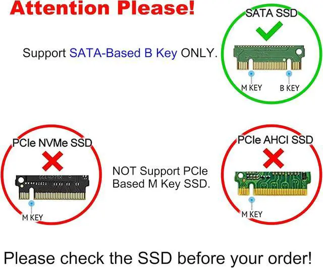 Alt view image 3 of 4 - M.2 to 2.5 inch SATA Enclosure,B and M Key SATA Converter,Support 2230 2242 2260 2280 Hard Drive with 7mm Case