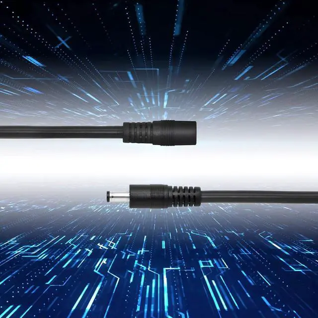 Alt view image 3 of 7 - DC Power Extension Cable,DC 5.5mm x 2.1mm Male to Female Power Adapter Cable,3FT 18AWG Heavy Duty Cord for 12V CCTV Wireless IP Camera,LED,Car,More.-2PCS