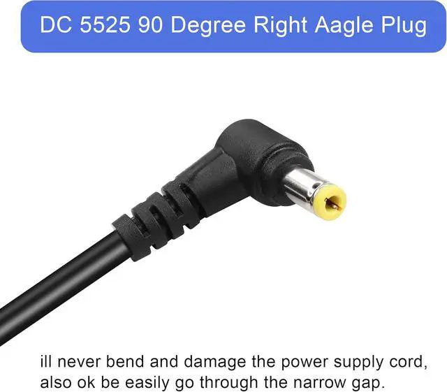 Alt view image 5 of 7 - DC 5.5mm x 2.5mm Power Extension Cable.18AWG DC5525 90 Degree Male to Female Power Adapter Cable for Security Camera,LED Strip Light Etc. (3m/9.8FT)