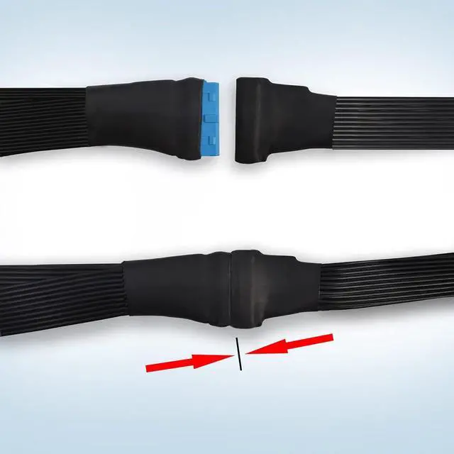 Alt view image 2 of 6 - USB 3.0 Header Extension Cable, 19/20 Pin 1 to 2 Y Splitter Internal Extension Adapter DIY(5.9 inch)