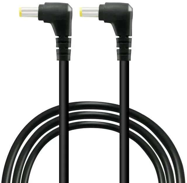 Main image of 2 PCS DC 5.5MM x 2.5MM 90 Degree Male to Male Plug Cable, 18AWG Right Angle DC5525 Power Cable Extension Cord for Strip Lihgt,CCTV,Monitors,etc(1m)