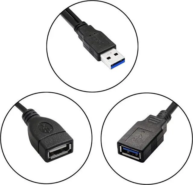 Alt view image 3 of 6 - USB 3.0 Splitter Cable,USB Type A 3.0 Male to 3.0 Female and 2.0 Female Y Extension Splitter Cable for PC,Laptop,Length 30cm
