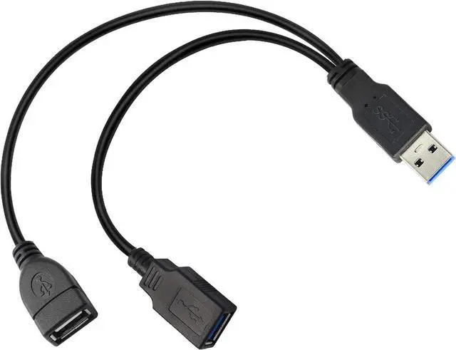 Alt view image 4 of 6 - USB 3.0 Splitter Cable,USB Type A 3.0 Male to 3.0 Female and 2.0 Female Y Extension Splitter Cable for PC,Laptop,Length 30cm