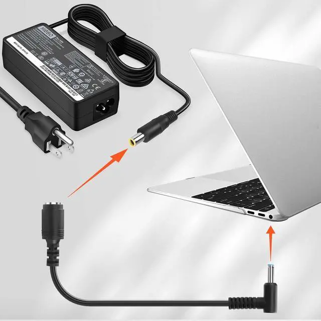 Alt view image 3 of 6 - 4 PCS 7.4x5.0mm to 4.5x3.0mm Ac Power Cord Charger Laptop Adapter Tip Connector for HP Stream Spectre Pavilion Envy EliteBook Split Chromebook EliteBook Folio