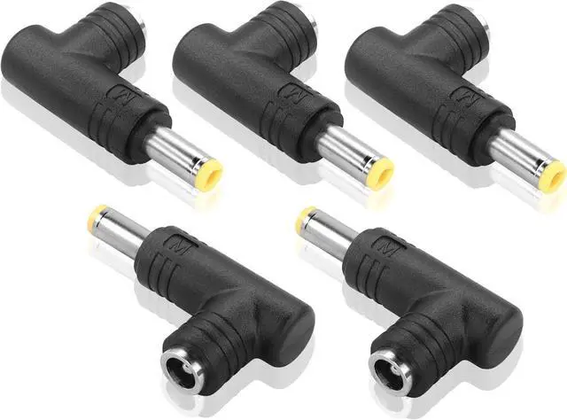 Main image of DC Power Connector Adapter 90 Degree Angle 5.5mm x 2.5mm Male Plug to 5.5mm x 2.5mm Female Jack Coupler Converter for Laptop Portable Power Source CCTV Camera Strip Lighting (5PCS)