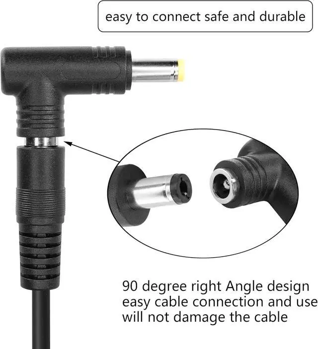 Alt view image 7 of 7 - DC Power Connector Adapter 90 Degree Angle 5.5mm x 2.5mm Male Plug to 5.5mm x 2.5mm Female Jack Coupler Converter for Laptop Portable Power Source CCTV Camera Strip Lighting (5PCS)