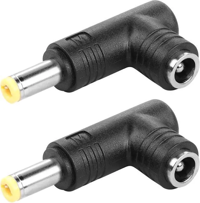 Alt view image 6 of 7 - DC Power Connector Adapter 90 Degree Angle 5.5mm x 2.5mm Male Plug to 5.5mm x 2.5mm Female Jack Coupler Converter for Laptop Portable Power Source CCTV Camera Strip Lighting (5PCS)