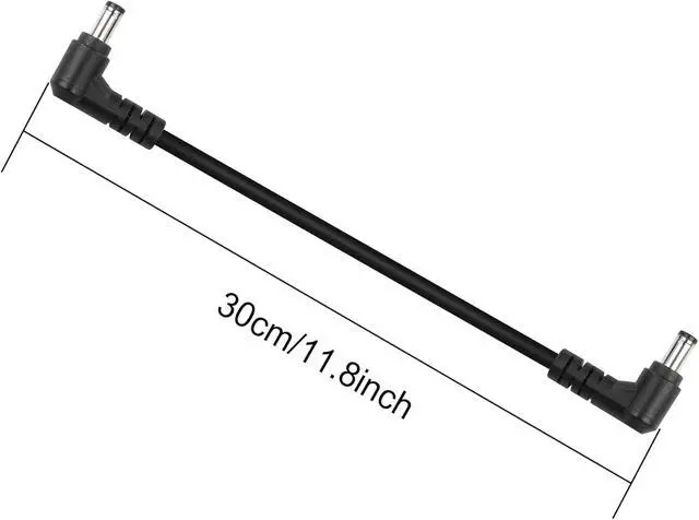 Alt view image 4 of 6 - PCS DC 5.5mm x 2.1mm Power Extension Cable 90 Degree Right Angle Male to Male Adapter Power Cord for DC 12V Power Adapter, CCTV Security Camera LED Strip,Routers, Printers etc(0.3m)