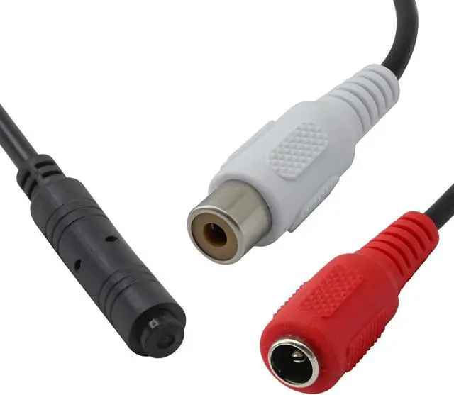 Alt view image 4 of 5 - High Sensitive Microphone, Mini Audio Pickup for CCTV Security Camera, with Power Cord and Audio Cable