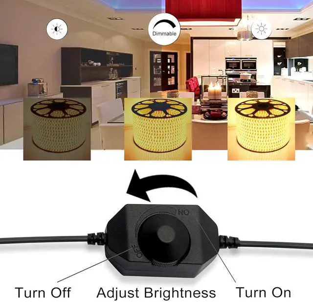 Alt view image 5 of 6 - LED Strip Light Dimmer Switch DC 12V 24V Brightness Adjustable Controller for Single Color 5050 3528 2835 5630 LED Strip Light