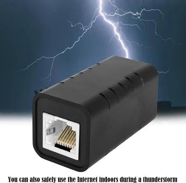 Alt view image 7 of 7 - 2 Pcs RJ45 Ethernet Surge Protector 8P 8C RJ45 Coupler Female to Female Indoor Network Arrester for Routers,Laptops,Switches, Computers,etc