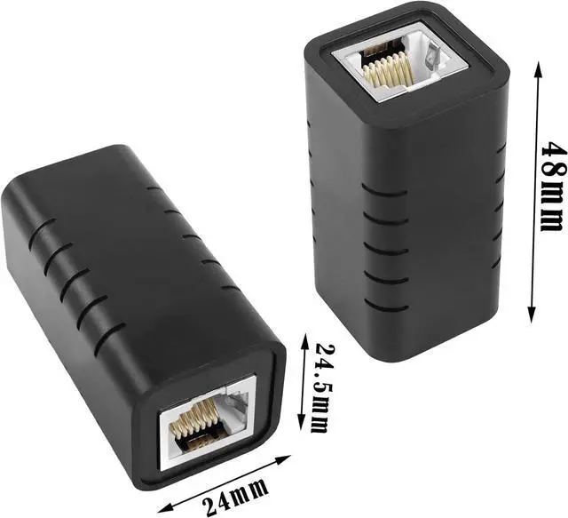 Alt view image 2 of 7 - 2 Pcs RJ45 Ethernet Surge Protector 8P 8C RJ45 Coupler Female to Female Indoor Network Arrester for Routers,Laptops,Switches, Computers,etc