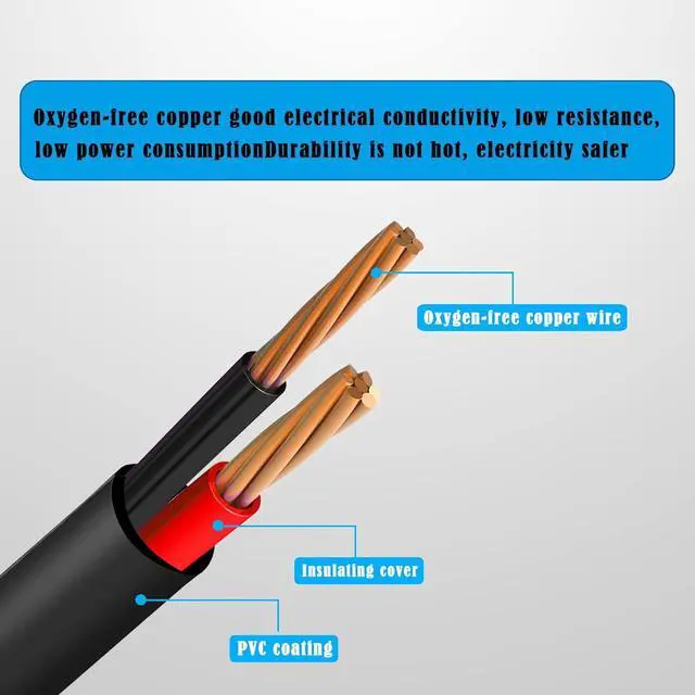 Alt view image 7 of 7 - DC8020 to DC5521 Extension Cable 14awg DC8.0mm x 2.0mm Male Connector to Dual DC 5.5mmx2.1mm Female Adapter Cable for Portable Power Station, Solar Generators(1m) (Male to 2 Female)