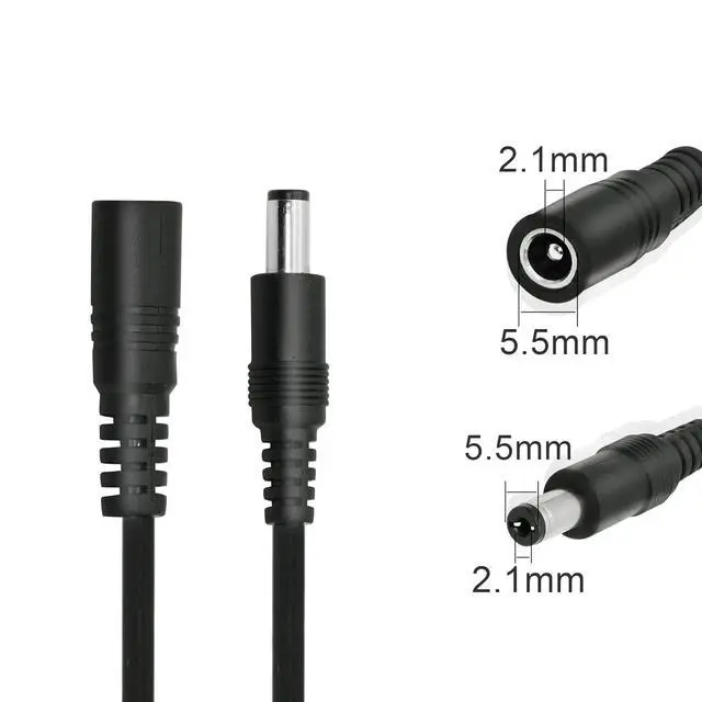 Alt view image 4 of 6 - DC Power Splitter Cable 1 Female to 8 Male, DC 5.5mm x 2.1mm Splitter Adppter Extension Cable for CCTV Security Camera, LED Strip Light, etc 0.7m (1 to 8 Way)