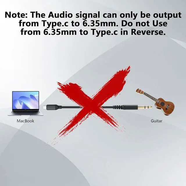 Alt view image 3 of 6 - USB C to 6.35mm 1/4 inch TRS Audio Aux Jack Cable 3.3FT USB Type C to Male Adapter Cable Compatible with Mobile Phone AMP, Speaker, Mixer (Level 3)