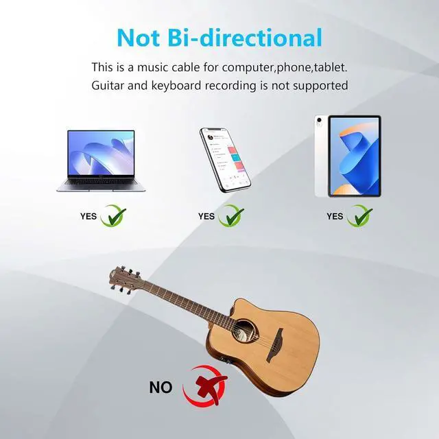 Alt view image 4 of 6 - USB C to 6.35mm 1/4 inch TRS Audio Aux Jack Cable 3.3FT USB Type C to Male Adapter Cable Compatible with Mobile Phone AMP, Speaker, Mixer (Level 3)