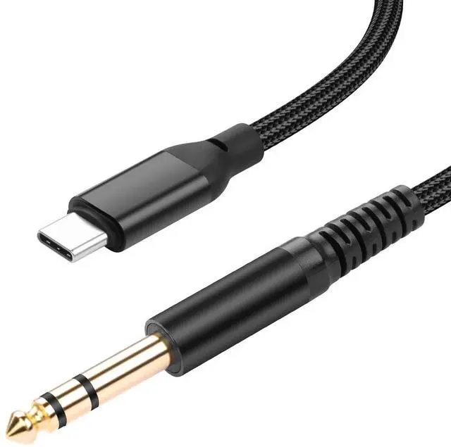 Main image of USB C to 6.35mm 1/4 inch TRS Audio Aux Jack Cable 3.3FT USB Type C to Male Adapter Cable Compatible with Mobile Phone AMP, Speaker, Mixer (Level 3)