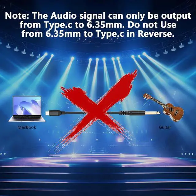 Alt view image 4 of 7 - USB C to 6.35mm 1/4 inch TRS Audio Aux Jack Cable 3.3FT USB Type C to Male Adapter Cable Compatible with Mobile Phone AMP, Speaker, Mixer (Two Levels)