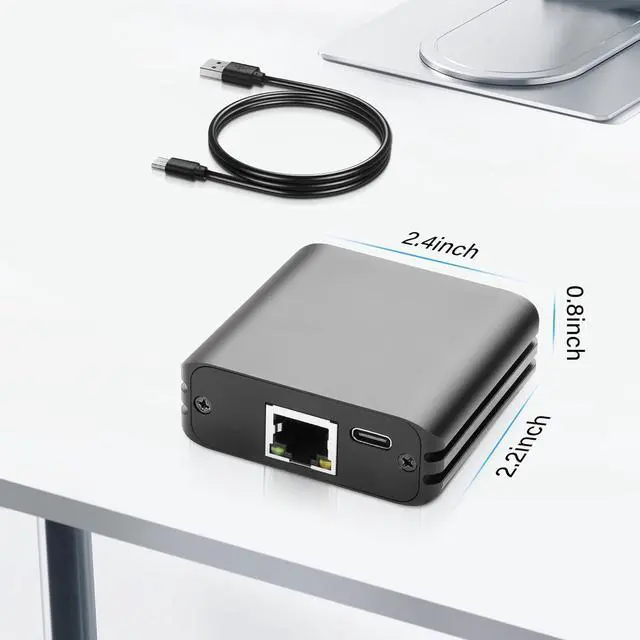 Alt view image 7 of 7 - RJ45 Ethernet Splitter 1 to 2 Out 1000Mbps High Speed Gigabit Switch Network Splitter Internet Distributor with USB Power Cable for Cat5/5e/6/7/8 Cables (2 Computers at The Same Time)