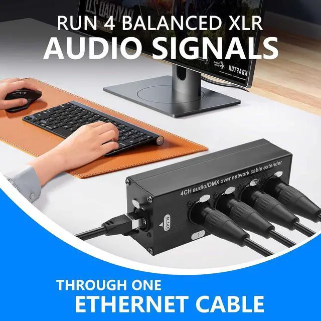 Alt view image 6 of 7 - XLR to Ethernet Extender Female to RJ45