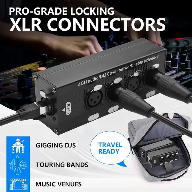 Alt view image 3 of 7 - XLR to Ethernet Extender Female to RJ45