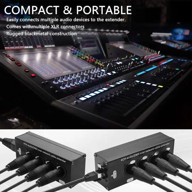 Alt view image 7 of 7 - XLR to Ethernet Extender Female to RJ45