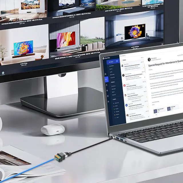 Alt view image 5 of 6 - 2 Pcs RJ45 8P8C Quick Connect Solderless Adapter RJ45 Female to 8-Pin Spring Terminal Network Extension Adapter for Cat5 Cat5e Cat6 Cat7 Ethernet Cable