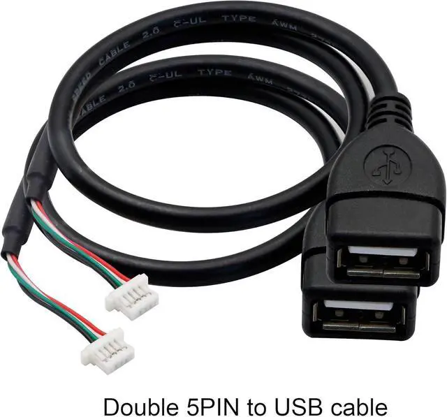 Alt view image 2 of 6 - Mini PCI-E to Dual 5 Pin 2 Prots USB Adapter,Mini PCI Express to 5 Pin 2 Port Female USB2.0 Converter Card Expansion Card for USB Wireless Mouse Receiver,USB Bluetooth Adapter USB WiFi Adapter Etc.