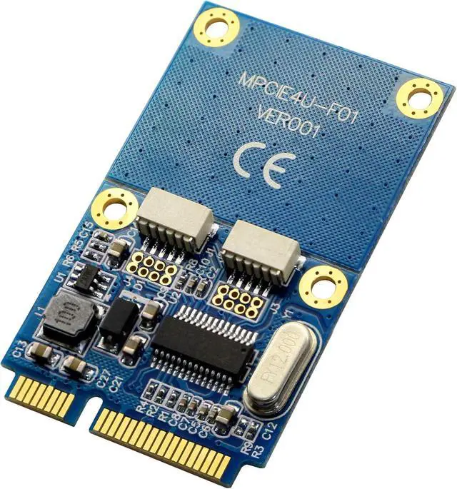 Alt view image 4 of 6 - Mini PCI-E to Dual 5 Pin 2 Prots USB Adapter,Mini PCI Express to 5 Pin 2 Port Female USB2.0 Converter Card Expansion Card for USB Wireless Mouse Receiver,USB Bluetooth Adapter USB WiFi Adapter Etc.
