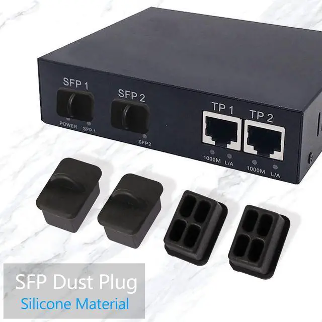 Alt view image 3 of 6 - 20pcs SFP Port Anti Dust Cover Cap SFP Dustproof Plug Soft Silicone Protector for Ethernet Switch, Router and Network Interface Card,etc.