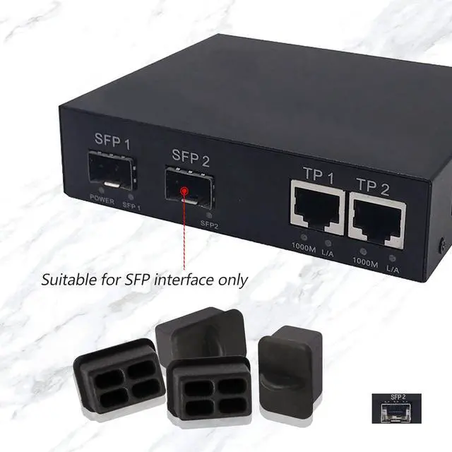 Alt view image 6 of 6 - 20pcs SFP Port Anti Dust Cover Cap SFP Dustproof Plug Soft Silicone Protector for Ethernet Switch, Router and Network Interface Card,etc.