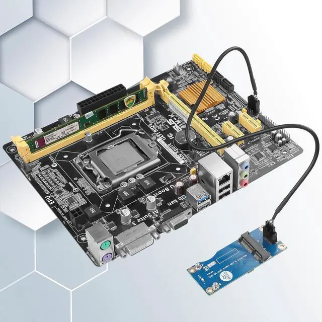 Alt view image 2 of 7 - Mini PCI-E WWAN/LTE Card to Motherboard USB 9-pin Adapter Mini PCIE 3G/4G Network Card to Motherboard USB 9-pin Test Converter with SIM Slot for WWAN/LTE Cards(Horizontal) (Vertical)